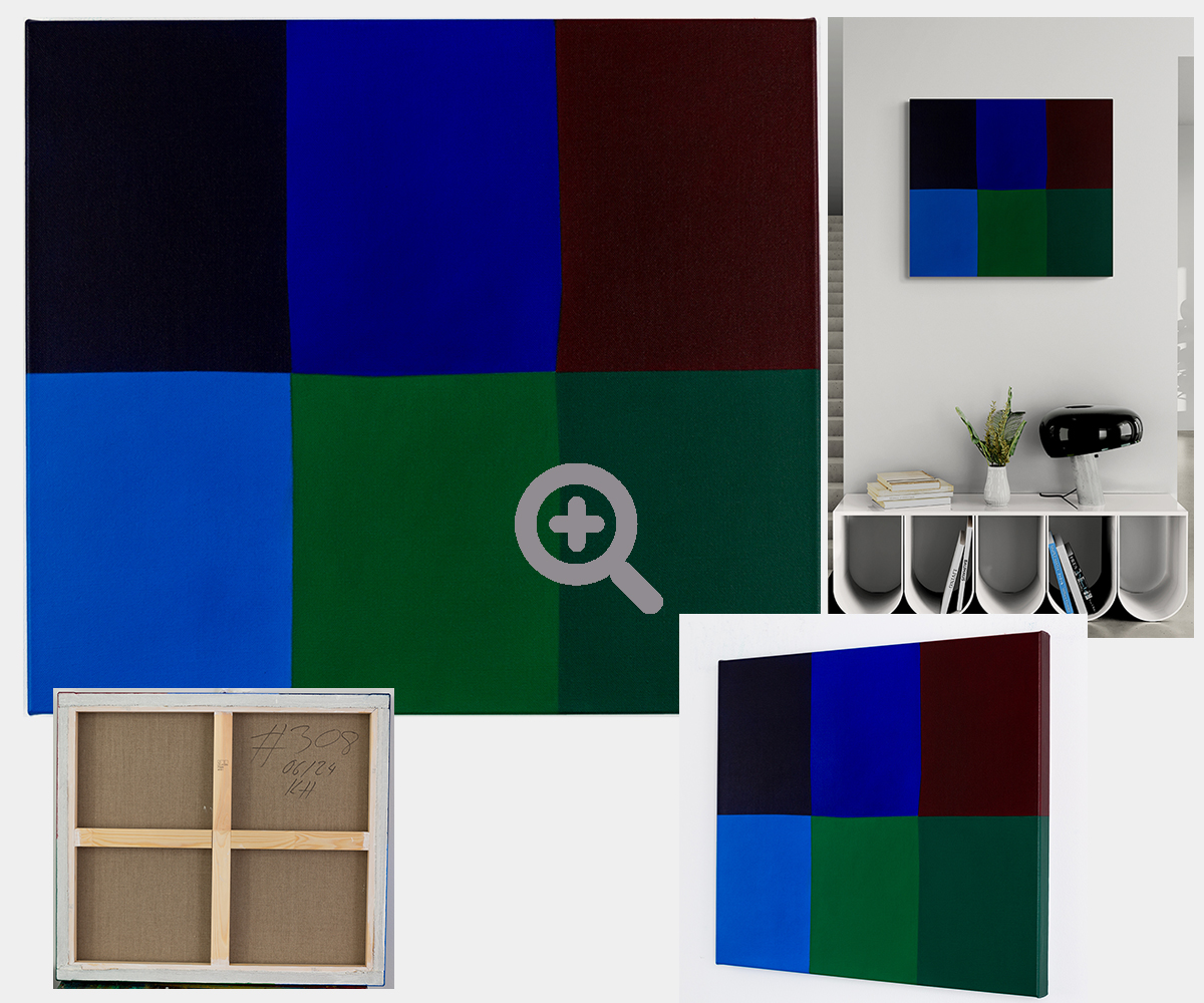 Gemaelde: Streifen konstruktiv Farbfeld minimalistisch KH#308