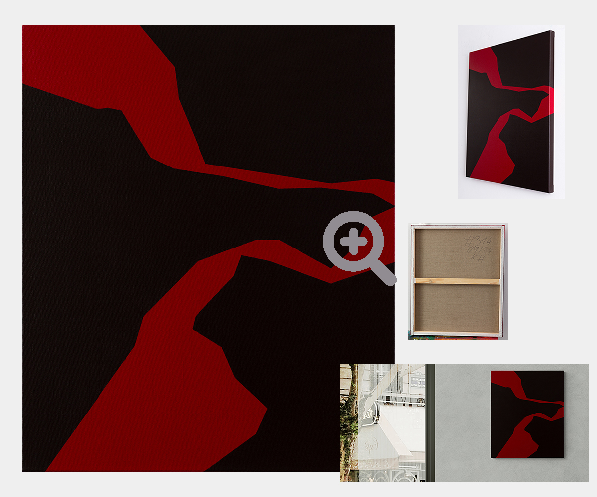 Gemaelde: Streifen konstruktiv Farbfeld minimalistisch KH#314